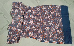 Blue With Orange Kurta