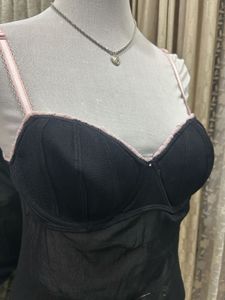 SHORT STORIES Sheer Lingerie Bow Dress