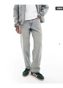 ASOS DESIGN Lightly Washed Baggy Jeans