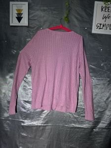 Women's Purple Cable Knit Cardigan