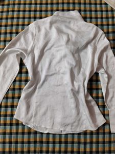 Elegant White Bow shirt