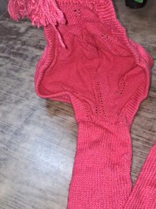 Hand-Knitted Pink Scarf🆕