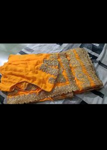 yellow saree