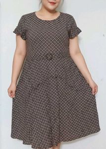 Checkered Casual Dress