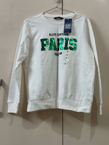 White Paris Graphic Sweatshirt