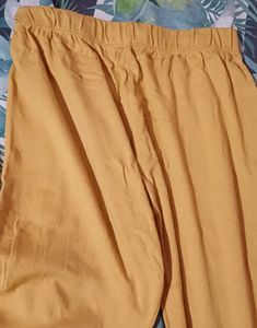 Women’s Mustard Yellow Stretchable Leggings – 3XL