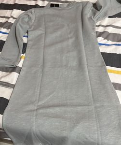 Grey Long Sleeve Casual Dress