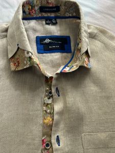 KORA Men Full Sleeves Designer Linen Shirt