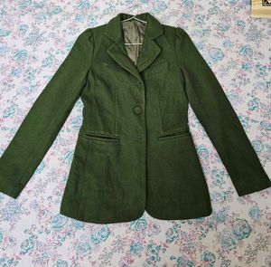Olive Green Women's Wool Blazer