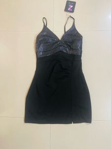 Sparkly Black Mini Dress