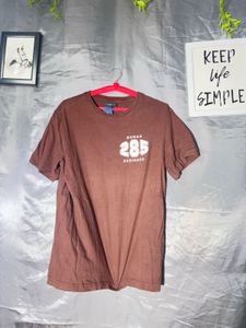 H&M Men's Brown Graphic T-Shirt