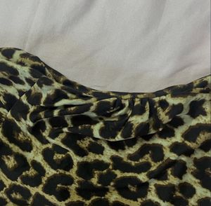 SAVANA Leopard Print Halter Top