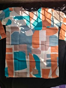 Abstract Print Cotton Kurta