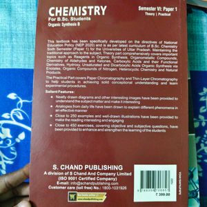 Chemistry for B.Sc. VI Semester Books