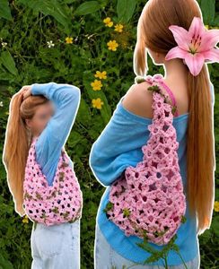 Handmade Crochet Flower Bag