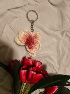 Handmade Crochet Flower Keychain