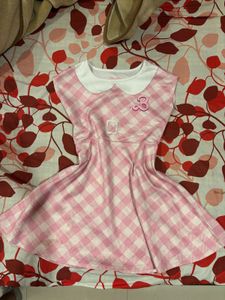 Pink Gingham Peter Pan Collar Dress