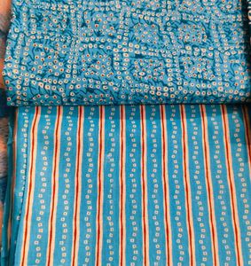 Blue Bandhani Print Kurta Set
