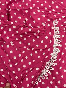 Cute Pink Polka Dot Ruffle Dress