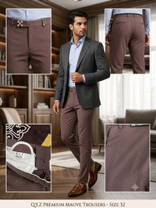 Men's Premium Brown Slim Fit Dress Pants