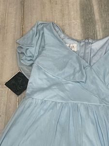 Elegant Light Blue Maxi Dress