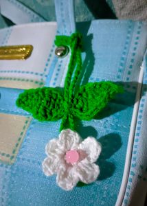 🌼 Handmade Crochet Flower Bag Charms 🌼