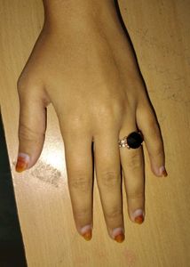 Statement Ring with Black Stone diamond jwellery