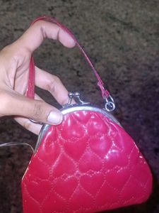 Cute Red Quilted Coin Purse