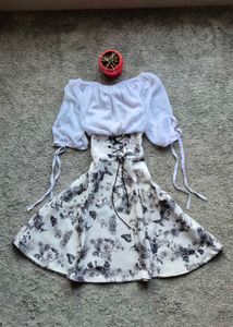 Goth Floral Corset Dress