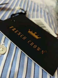 New Box Piece French Crown Striped Men's Shirt
