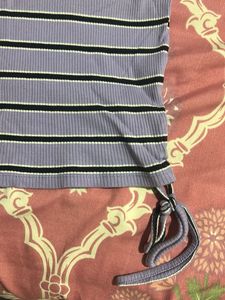 Kraus Striped Cropped Top