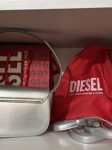 Diesel Silver Sparkle Shoulder Bag