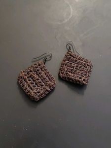 Boho Beaded Square Danglers