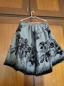 Floral Print A-line Skirt