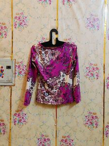 🇳🇿💫🎀Y2K Floral Print Long Sleeve Top