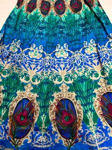 Peacock Print Skirt