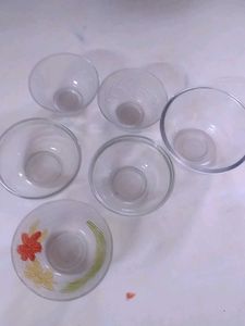 Set of 6 Glass Bowls