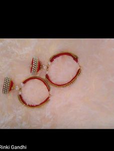 Red Jhumka Earrings