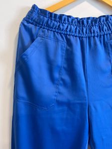 Zara Blue Elastic Waist Pants (S)