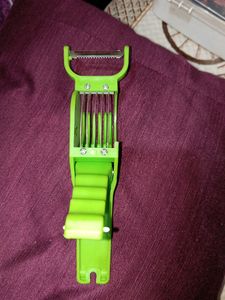 Green&amp; White Plastic Vegetable Cutter Manual