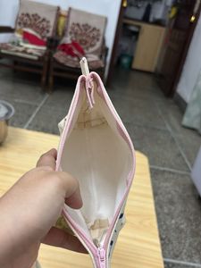 Hand-Painted Lotus Canvas Pouch