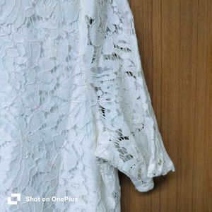 Elegant White Lace Dress