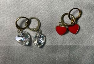 Heart Shaped Dangle Earrings