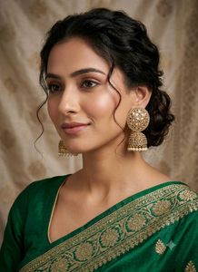 Exquisite Jhumka Earrings with Pearls