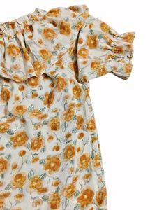 Floral Print Puff Sleeve Top