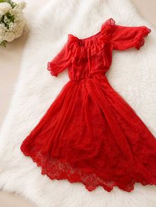 Stunning Red Ruffle Dress