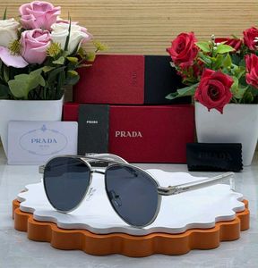 PRADA Aviator Sunglasses Gold Frame