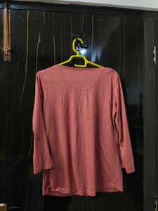 Comfortable Pink Henley Top