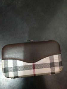 Designer Plaid Clutch