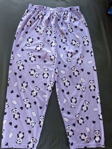 Cute Panda Print Pajama Lavender Women
